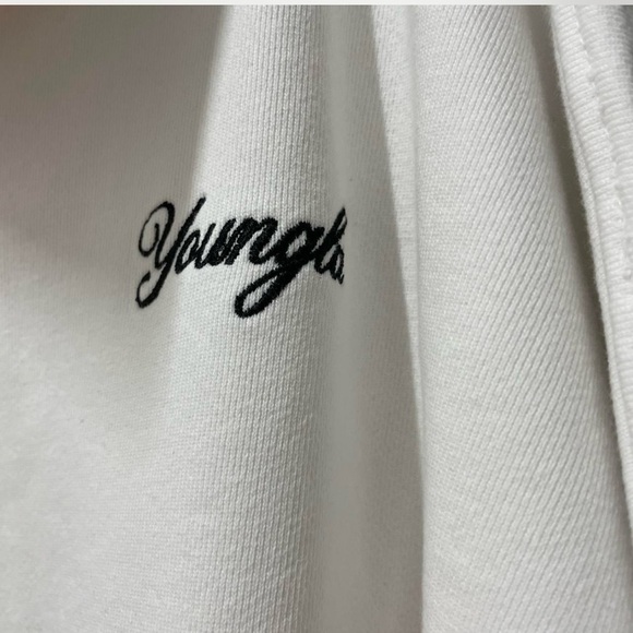 YoungLA White Men's Quarter zip - Picture 2 of 4